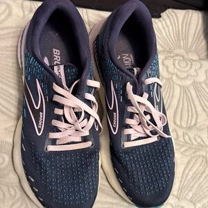 Brooks Navy and Light Pink Athletic Shoes